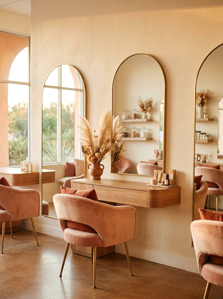 Bright salon after a small business brand refresh